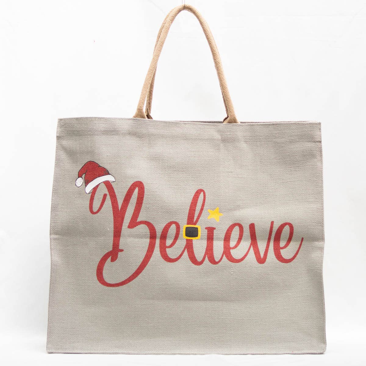 Believe Carryall Tote Gray/Red 22x19x8