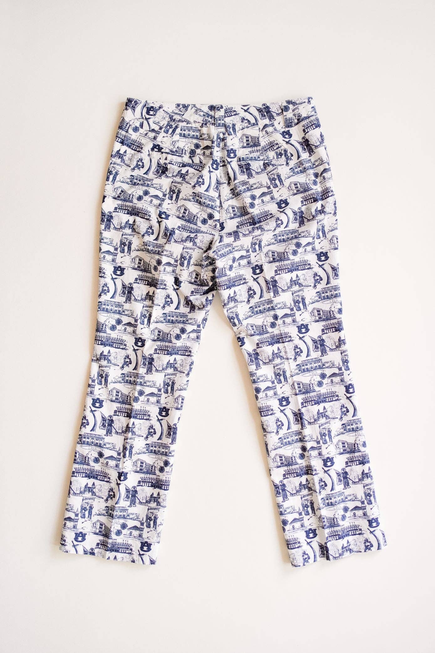 Rutledge Kick-Flare Pant Auburn Navy & White: 10