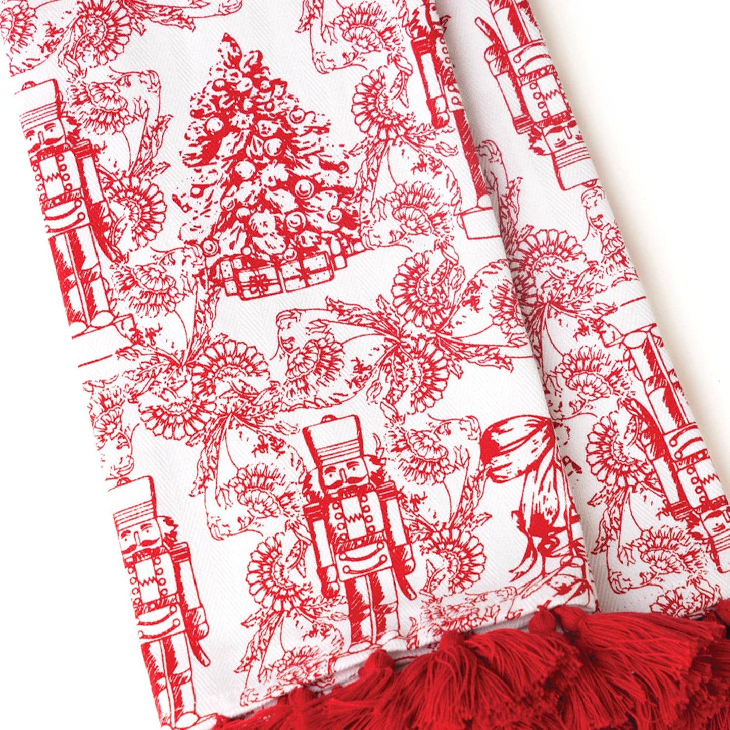 Classic Nutcracker Tassel Kitchen Towel Single