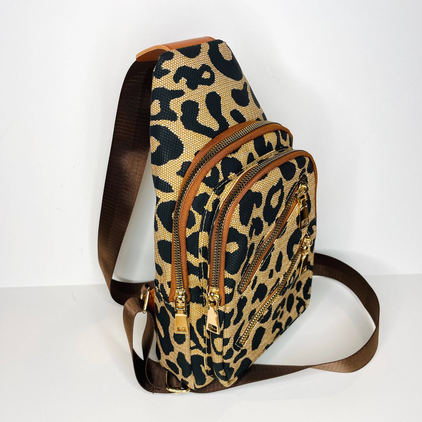 Mila Leopard Sling Bag