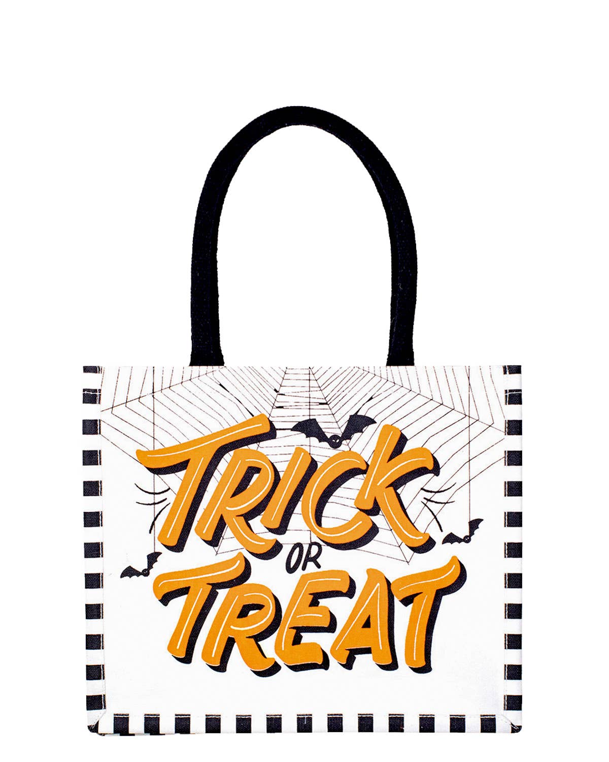 Trick or Treat Gift Tote   White/Black/Orange   12x10x8