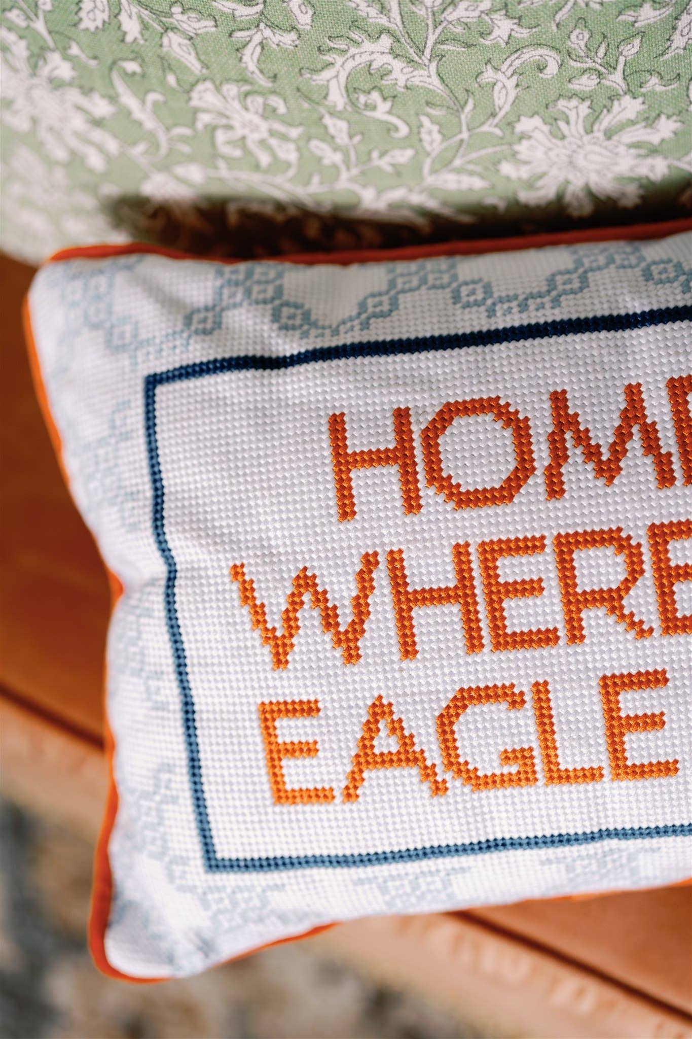 Eagle Needlepoint Pillow