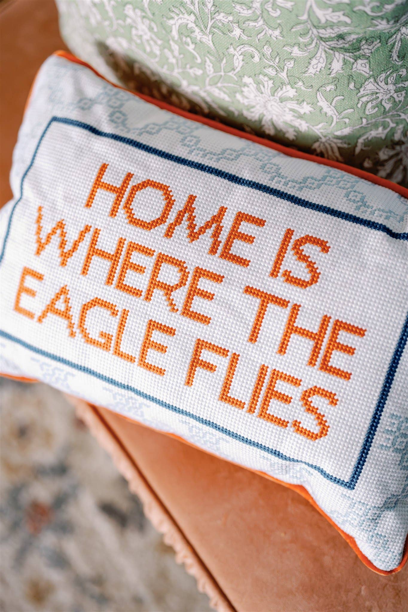Eagle Needlepoint Pillow