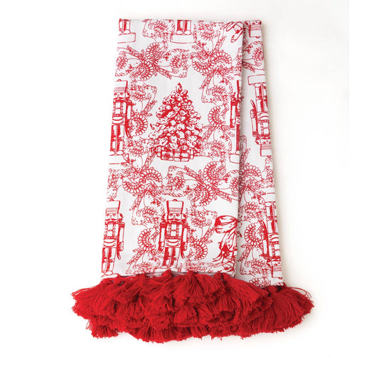 Classic Nutcracker Tassel Kitchen Towel Single