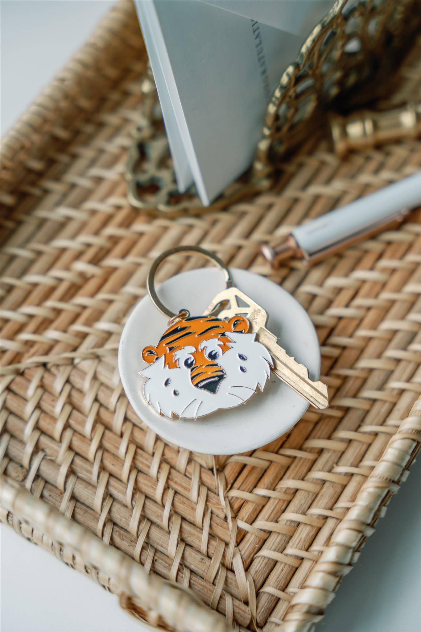 Auburn University Aubie Enamel Keychain, Collegiate