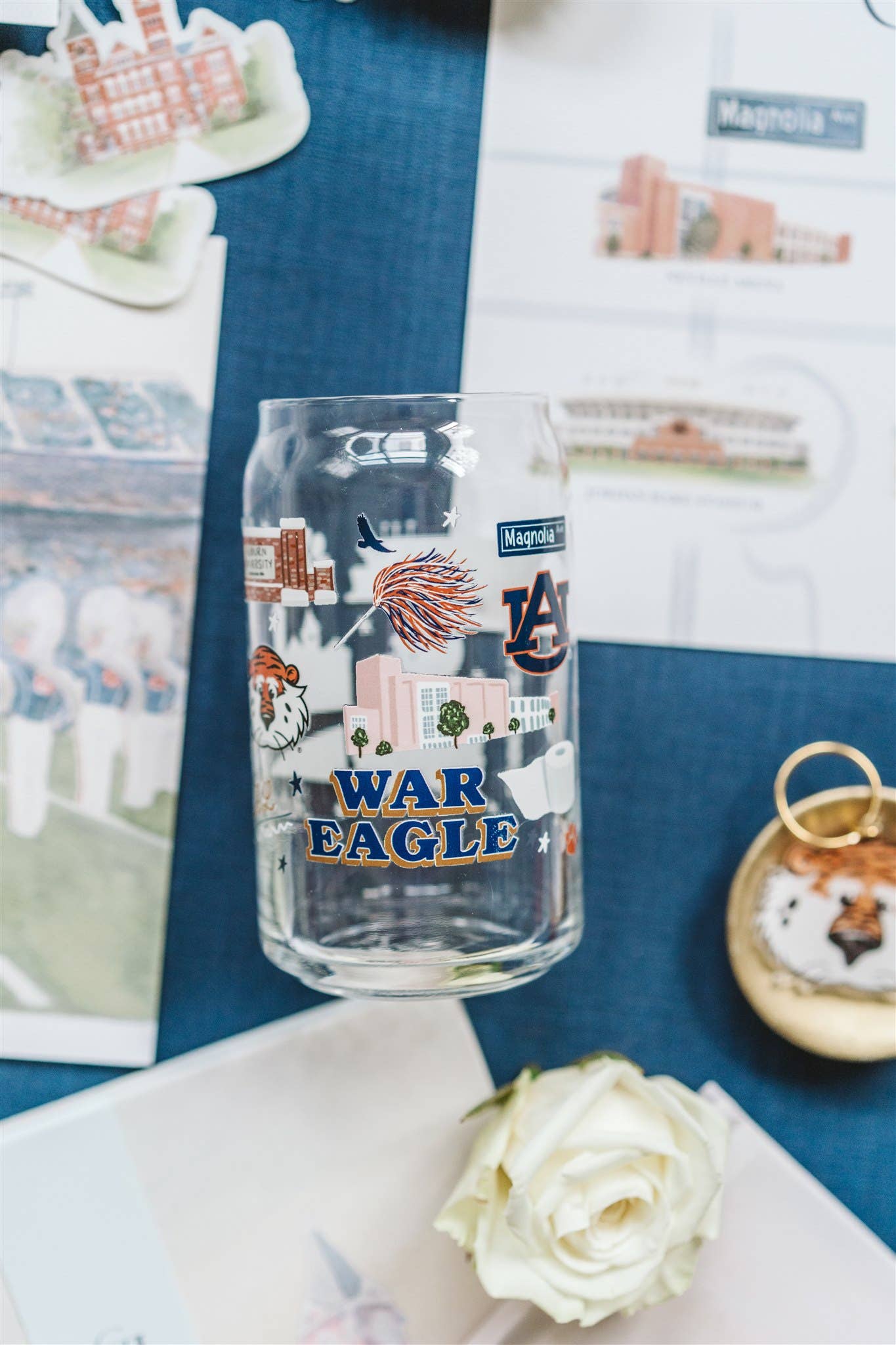 Auburn University Glass Cup