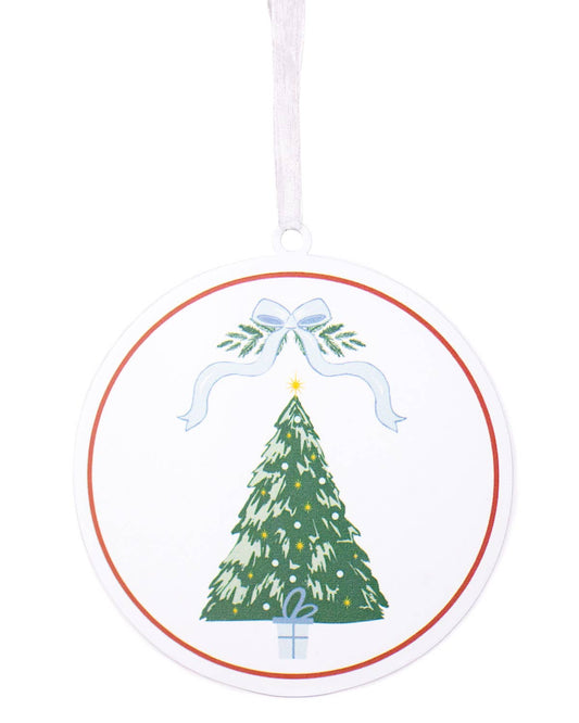 Waltz Tree Galvanized Ornament   Multi   4"
