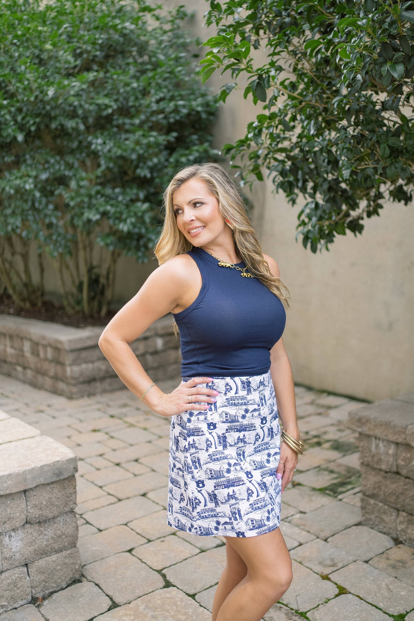 Langley Skirt Auburn Navy & White: 14