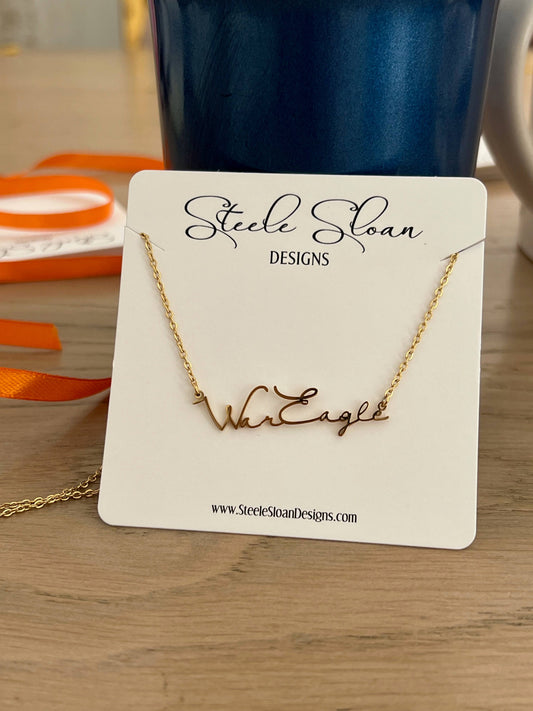 NEW! Auburn War Eagle Game Day Necklace Gift for Auburn Fan