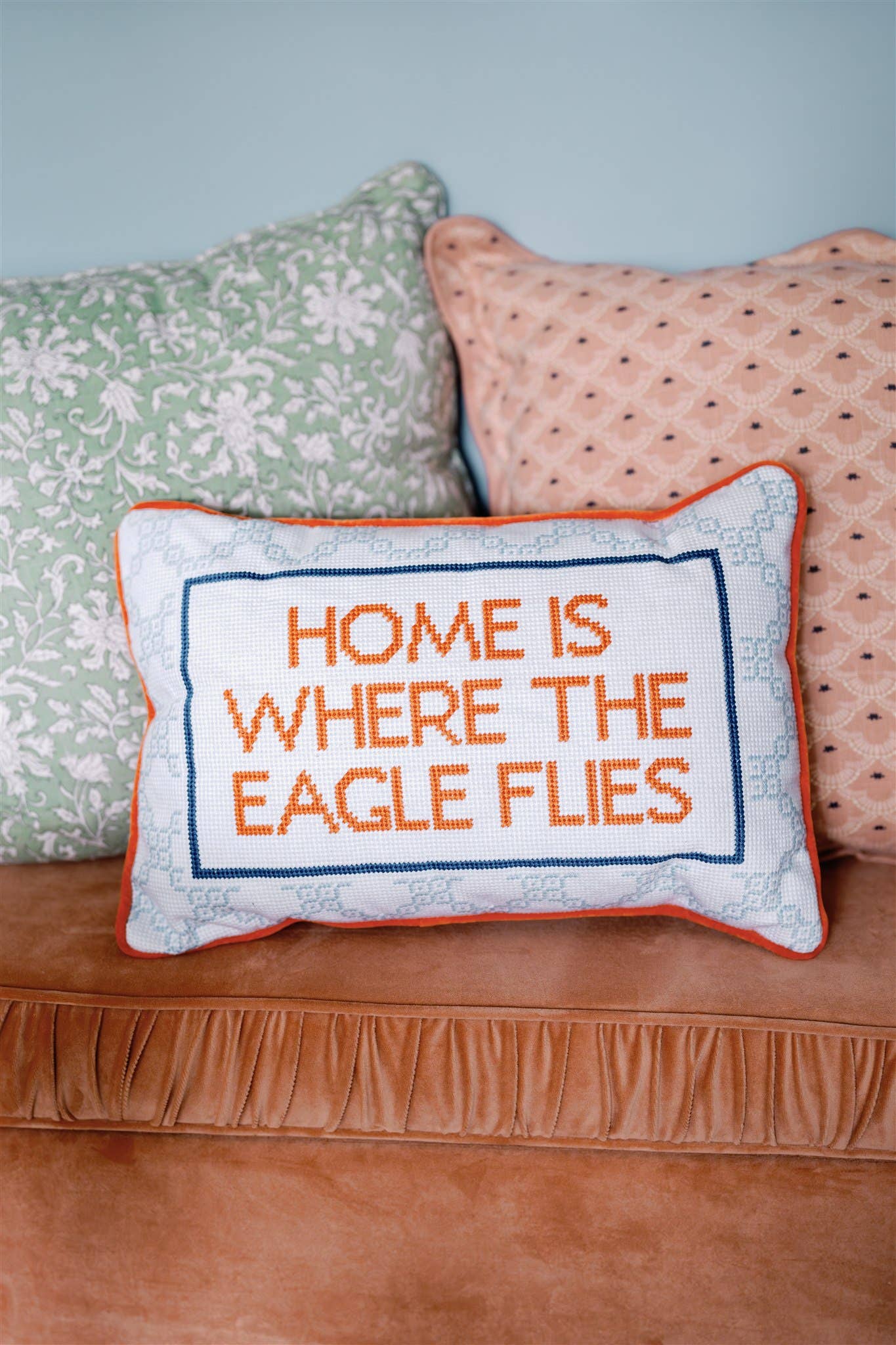 Eagle Needlepoint Pillow