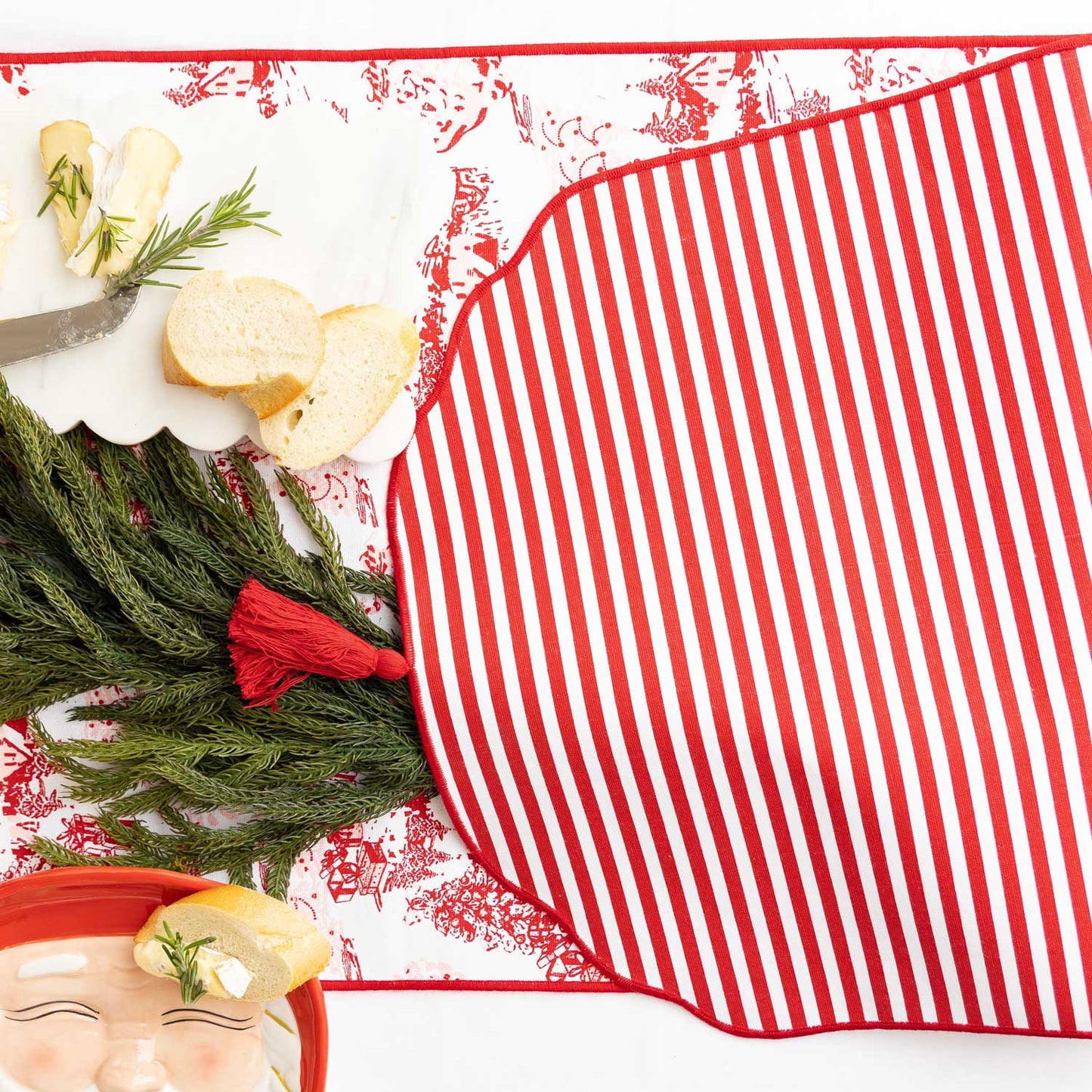 Santa Toile Reversible Table Runner