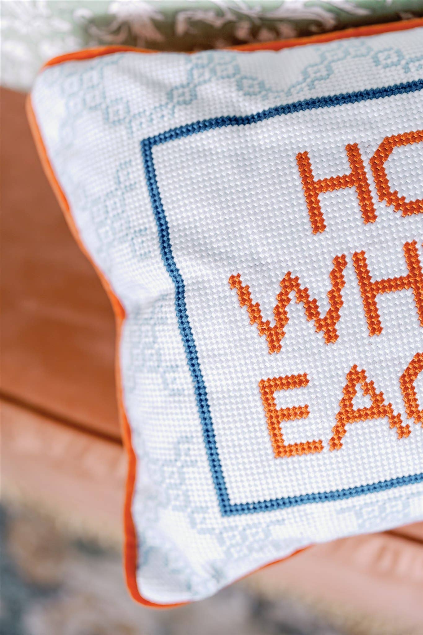 Eagle Needlepoint Pillow