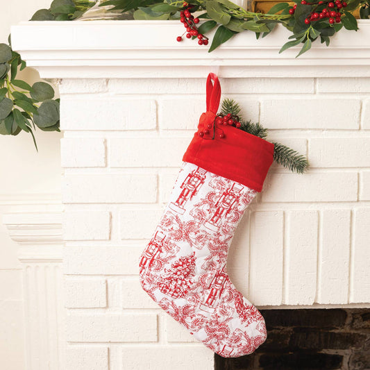 Classic Nutcracker Quilted Stocking