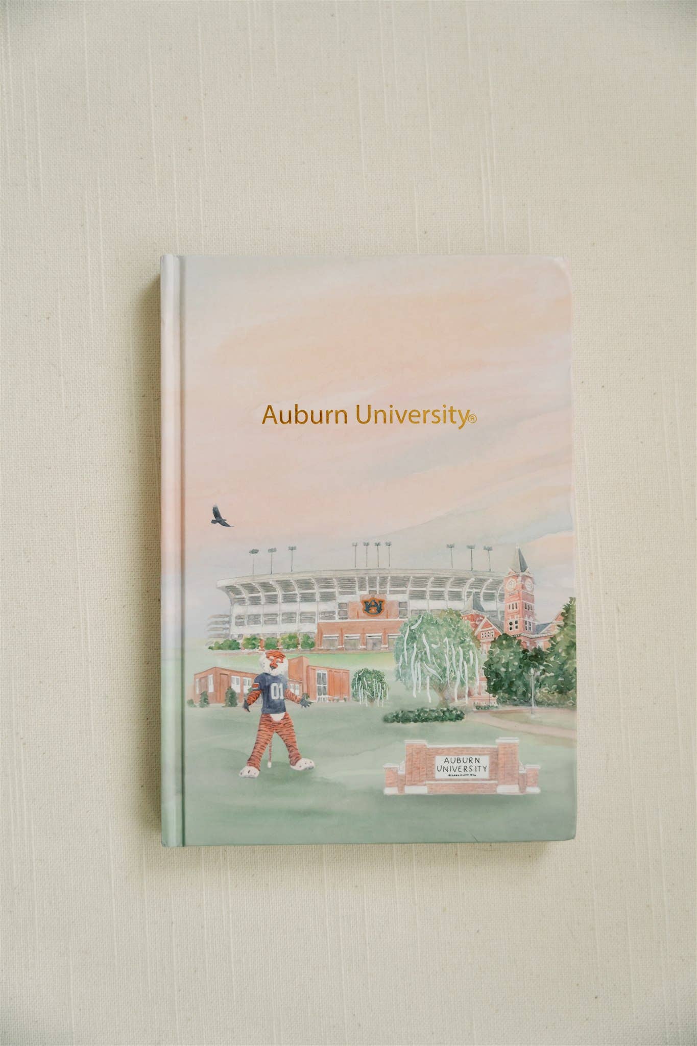 Auburn University Gold Foil Watercolor Hardcover Notebook