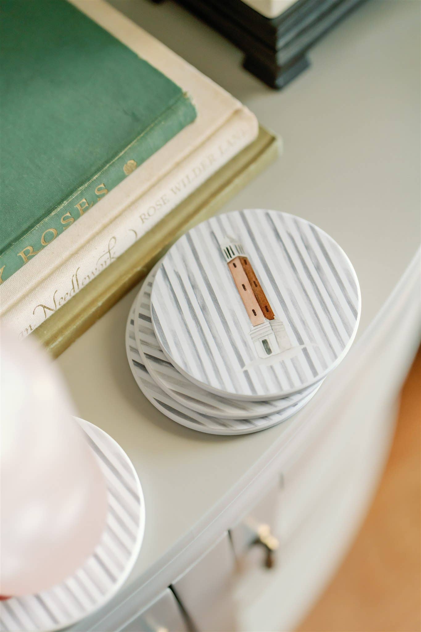 Ceramic Alabama Striped Coasters